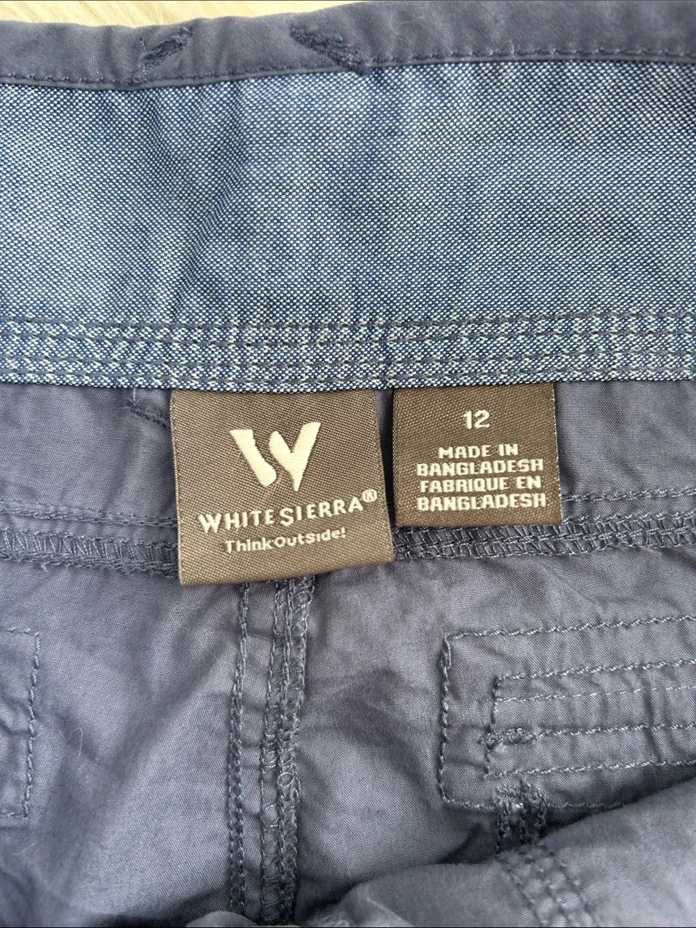 Casual Blue Cropped & Cuffed Lightweight Cargo Pants
